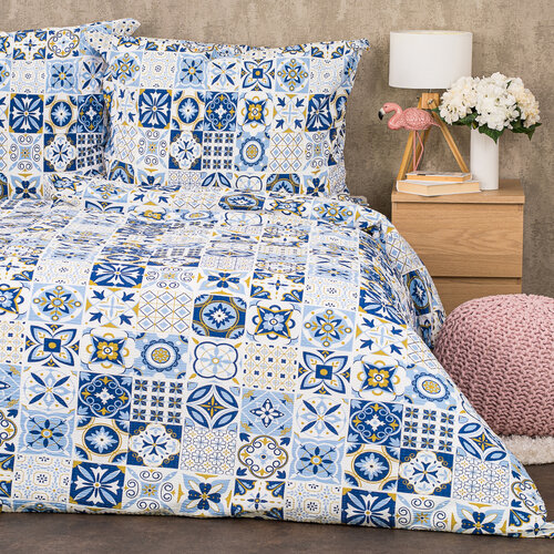 Lenjerie de pat bumbac crepon 4Home Azul, 140 x 200 cm, 70 x 90 cm