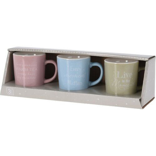 EH 3-delni set porcelanastih skodelic Tea time,100 ml