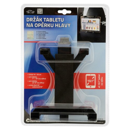 Compass Nosilec za tablico na naslon za glavo, črn