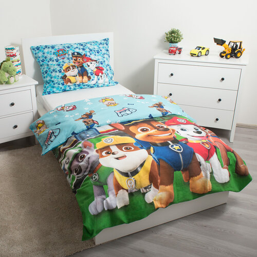 Jerry Fabrics gyermek pamut ágynemű, Paw Patrol 119, 140 x 200 cm, 70 x 90 cm