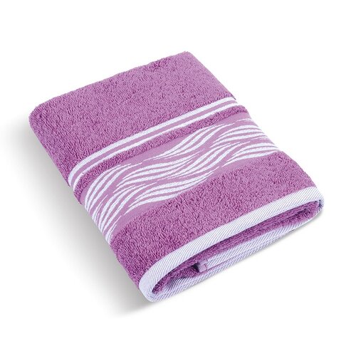 Ręcznik Fala różowy, 50 x 100 cm