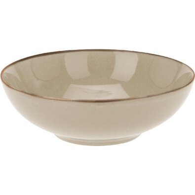 Glazirani globoki krožnik Glaze, premer 24,5 cm,bež