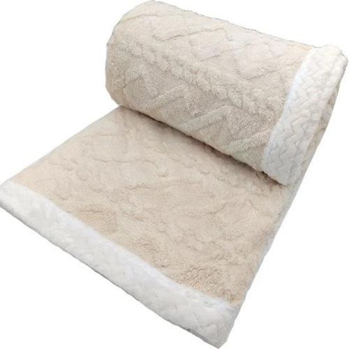 Koc z barankiem Island kremowy, 150 x 200 cm