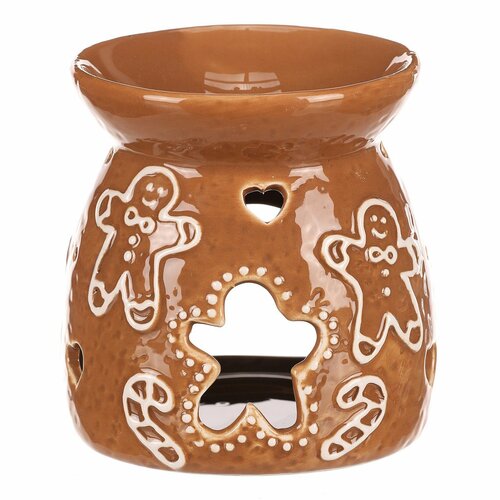 Świąteczny kominek zapachowy Pierniczek, ceramika, 11 cm