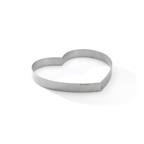 De Buyer 3099.52 ramă perforată pentru tort Heart18 cm, oțel inoxidabil