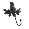 Gusseiserner Kleiderhacken Eule Schwarz, 15 x 15 cm