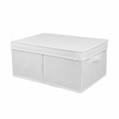 Compactor Skládací úložná kartonová krabice Wos, 30 x 43 x 19 cm, bílá