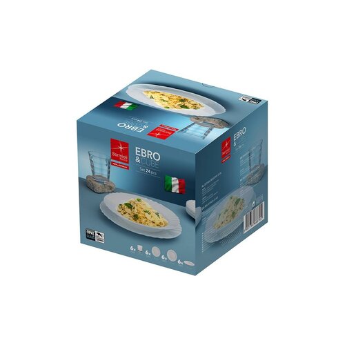 Bormioli Rocco 24-częściowy zestaw jadalny Ebro-Cube