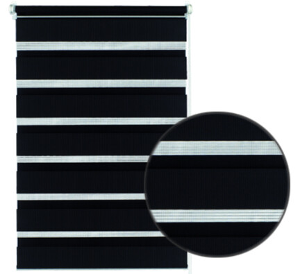 Roleta easyfix dvojitá čierna, 60 x 150 cm
