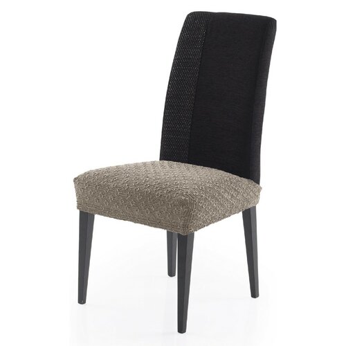 Multielastický potah na sedák na židli Martin béžová, 50 x 60 cm, sada 2 ks