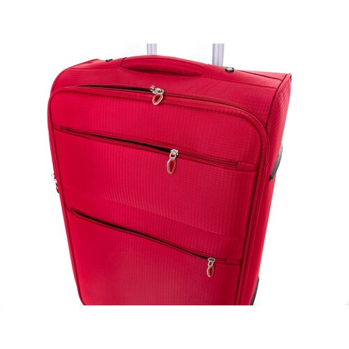 Pretty UP Potovalna tekstilna kovčka TEX15 L,rdeča