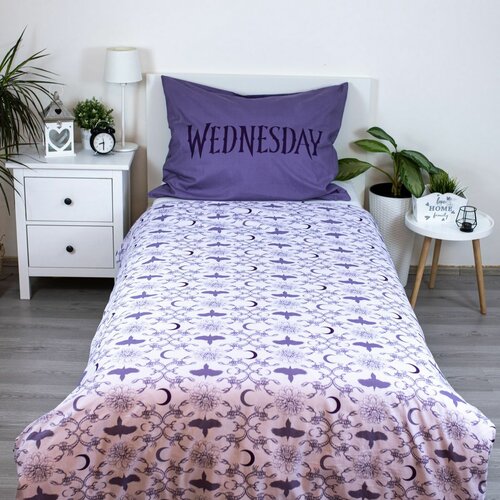 Jerry Fabrics Bavlnené obliečky Wednesday Purple, 140 x 200 cm, 70 x 90 cm