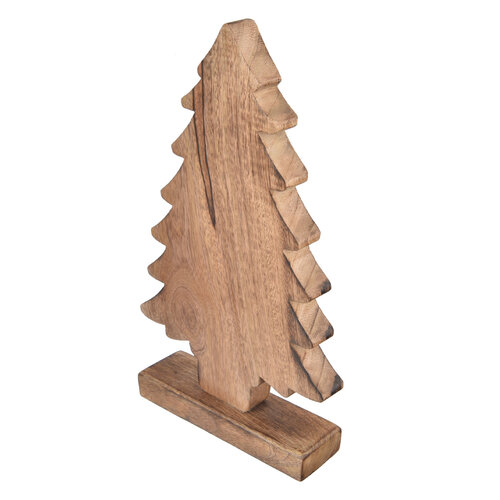 4Home Dekorace z mangového dřeva Snowflake Tree, 33 cm