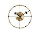 Ceas de perete Lavvu Compass LCT1101 auriu, diam. 31 cm
