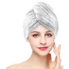 Hitro sušeča frotirana turban za lase, bela