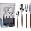 Set tacâmuri din oțel inoxidabil EH 16 piese  Wood