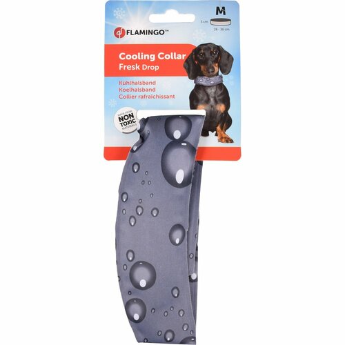 Flamingo Hladilni ovratnik za pse Kapka, velikostM 28 - 36 cm