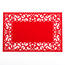 Prestieranie plstené plné červená, 45 x 30 cm, súprava 4 ks