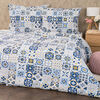 Lenjerie pat 4Home Azul bumbac creponat, 220 x 200 cm, 2 buc. 70 x 90 cm