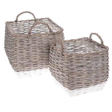 Komplet pletenih košaric - embalaža za cvetličnelončke Kasterlee, 2 kos