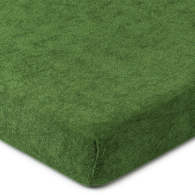 Cearșaf de pat 4Home frotir, verde măsliniu, 160 x 200 cm