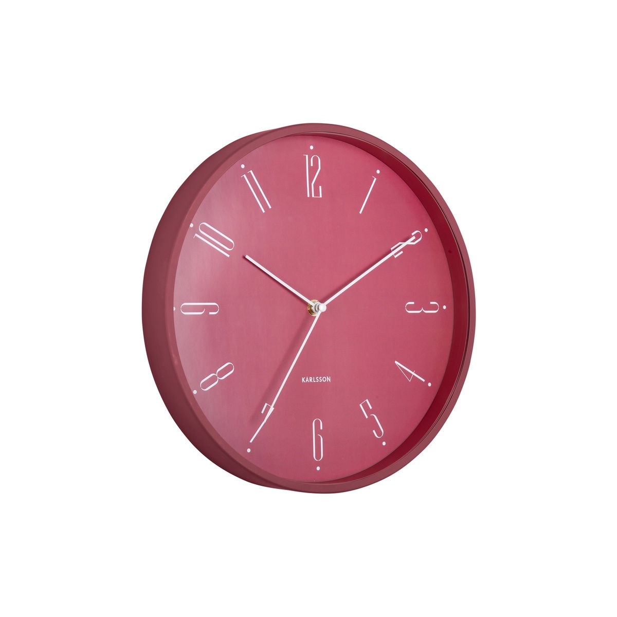 Karlsson 5988RD designové nástěnné hodiny tmavě růžová, pr. 30 cm - thumb (1)