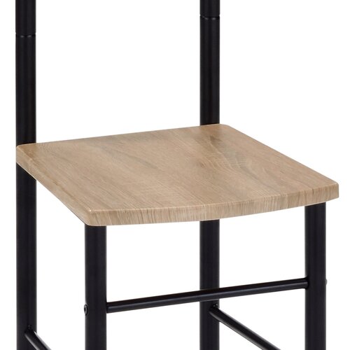 Stummer Diener 81870 BK Schwarzer Lack/Sonoma Eiche, 119 cm
