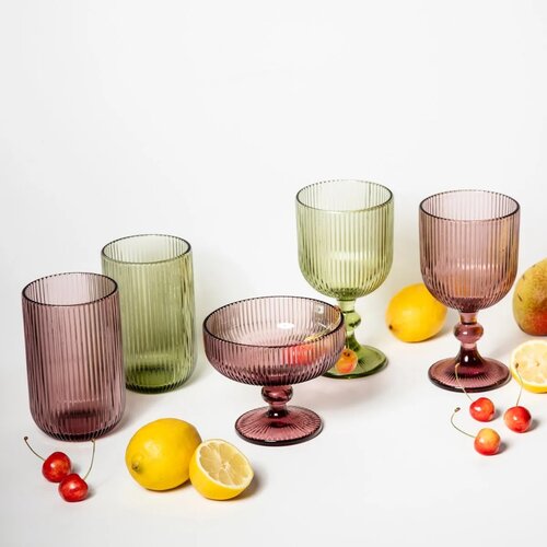 Altom Pohár Selena Green, 430 ml, súprava 6 ks