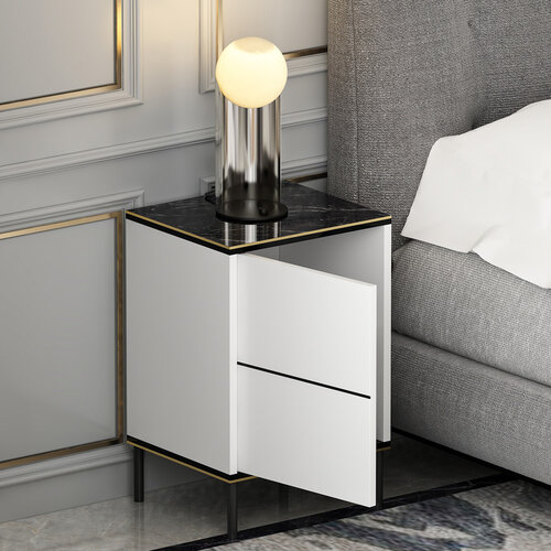 Noční stolek Imaj White Marble
