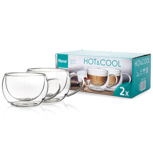 4Home Thermogläser für Cappuccino Hot&Cool 280 ml, 2 Stück
