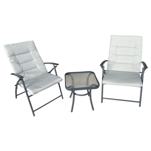 Set de grădină 1+2, gri/gri închis, MUSON