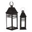 Set de felinare din metal negru, 2 buc