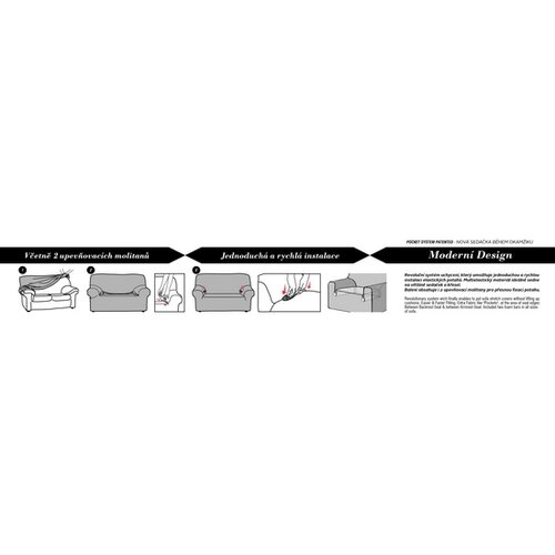 Spannbezug für Sofa Istanbul Grau, 180 - 240 cm