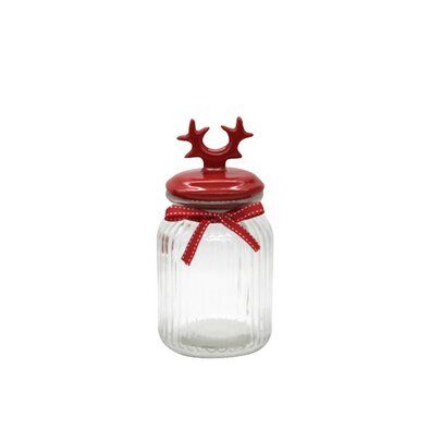 Altom Reindeer üveg tároló 900 ml, piros