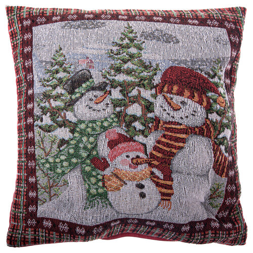 Weihnachtskissenbezug Snowmen, 40 x 40 cm