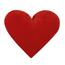 Polštářek Srdce červené, 42 x 48 cm