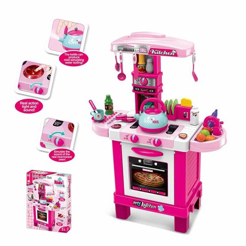 Bucătărie pentru copii Baby Mix roz, 87 x 64 x 29 cm