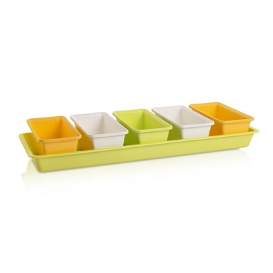 Gardenico Set of 5 Mini Garden Planter Boxes, 60cm