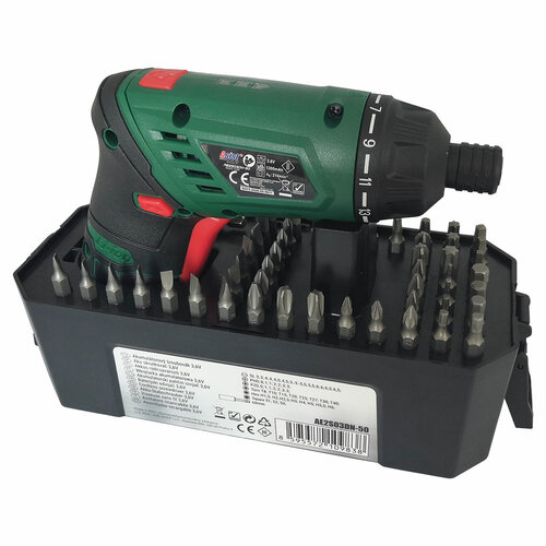 Asist AE2S03DN-50 aku шуруповерт з аксесуарами, 3,6 В Li-Ion