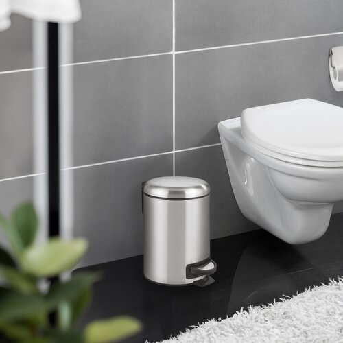 Wenko Pedálový odpadkový kôš Leman 5 l, nnehrdz. oceľ