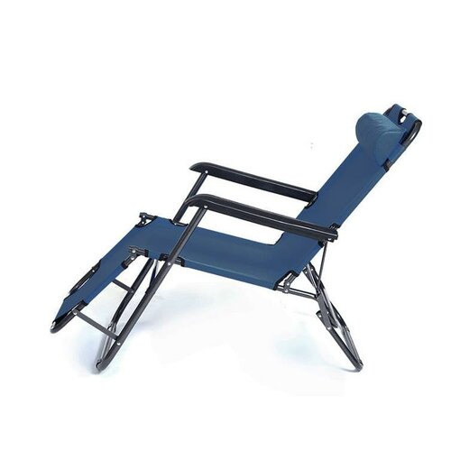 ISwing Polohovací zahradní a plážové lehátko Comfort, modrá, 153 x 60 x 80 cm