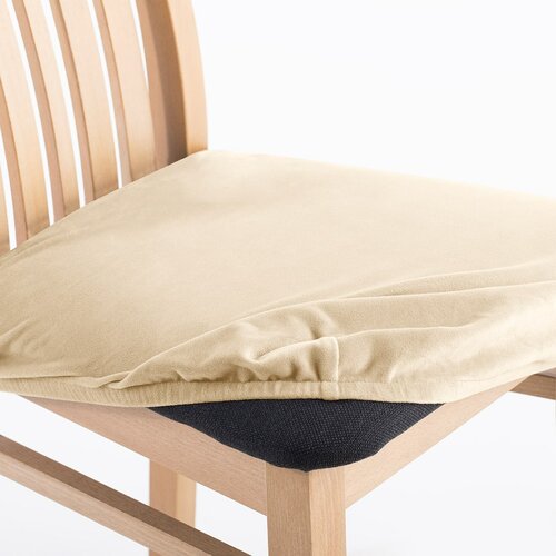 Restilo Spannbezug für Stuhlsitz Sento hellbeige, 40 x 40 + 5 cm