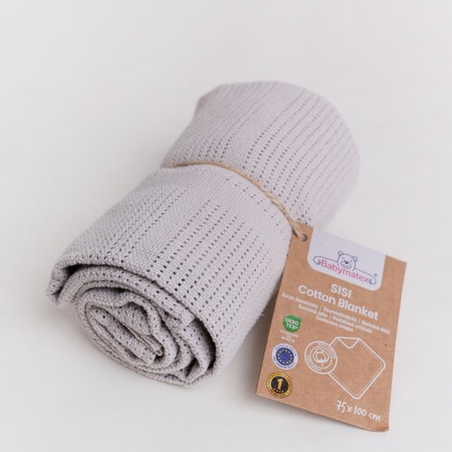 Babymatex Дитяча ковдра Sisi світло-сіра, 75 x 100 см