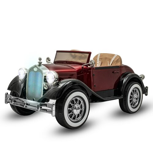 Baby Mix Detské elektrické autíčko Retro 4 x 4, červená