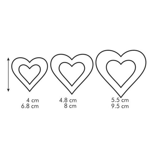 Tescoma DELÍCIA Formele de tăiat cu două fețe înformă de inimă