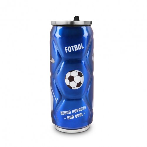 Orion Futball termosz-pléhdoboz 0,5 l, kék