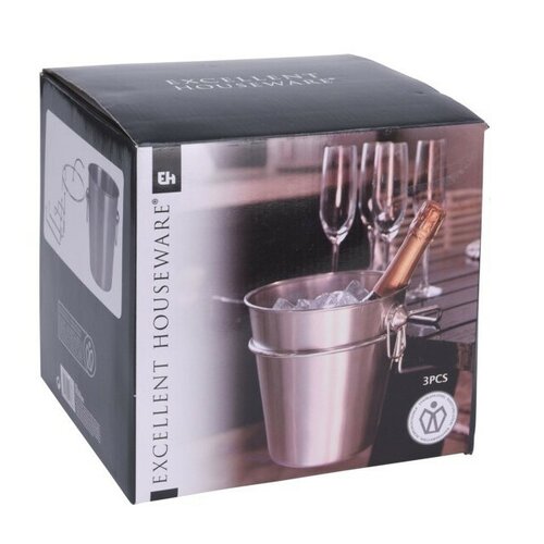 EH Hladilnik za vino in šampanjec, nerjavečejeklo, 20,2 x 20 cm