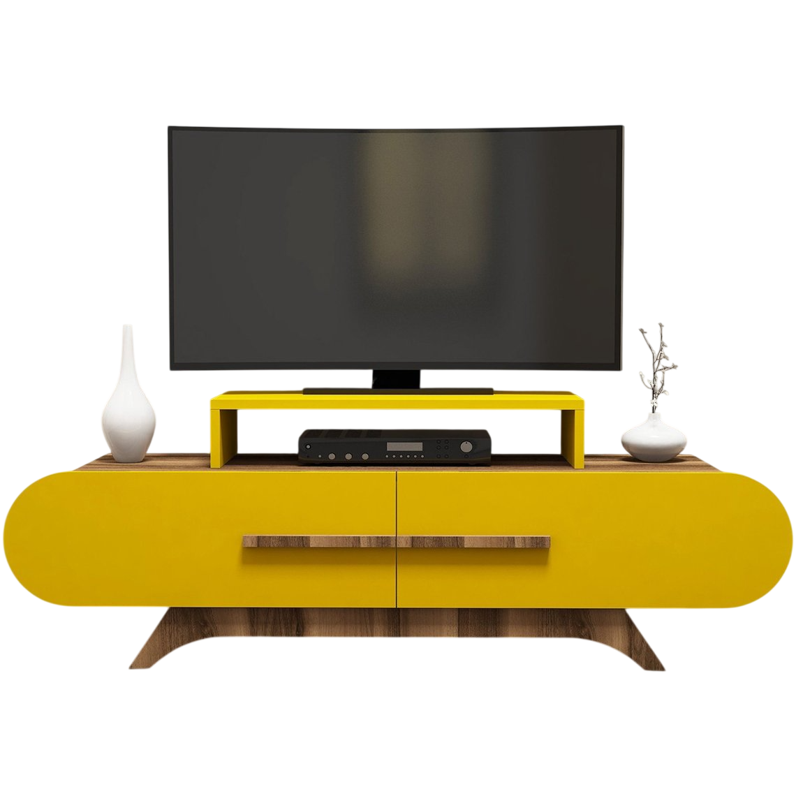 Televizní stolek Rose Walnut Yellow