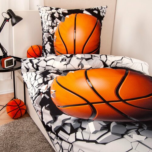 Herding bombažna posteljnina Basketball, 135 x 200cm, 80 x 80 cm