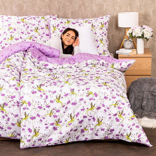 4Home Baumwoll-Bettwäsche Hummingbird, 140 x 220 cm, 70 x 90 cm